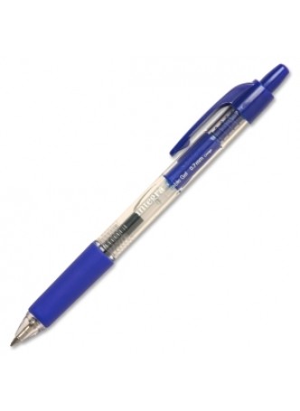 Integra 30036 Retractable Gel Ink Pen, 0.7mm, Medium point, Blue ink, Dozen